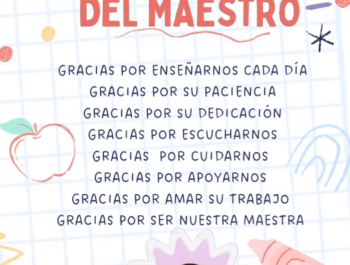 Mis pequeños gigantes celebra: ¡Feliz día del maestro!